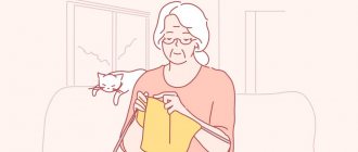 бабушка плетёт