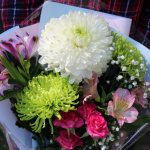 Bouquet with chrysanthemums