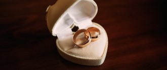 two heart-shaped wedding rings