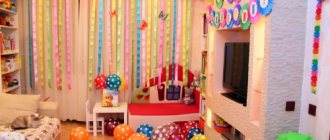How to decorate a room with your own hands for a birthday. Ideas with photos: decoration with balloons, tinsel, paper crafts 