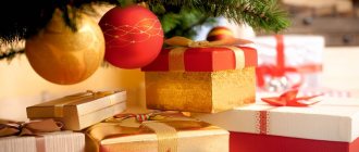 beautiful gifts under the Christmas tree