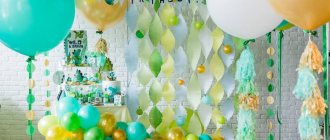 decoration with birthday balloons