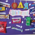 poster with sweets as a birthday gift