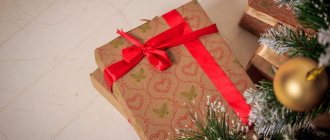 gift under the tree with a red ribbon