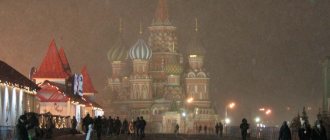 St. Basil&#39;s Cathedral in winter