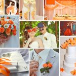Wedding in orange tones