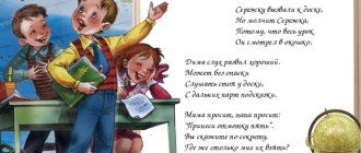 Funny and funny ditties about school: for children, from teachers and parents
